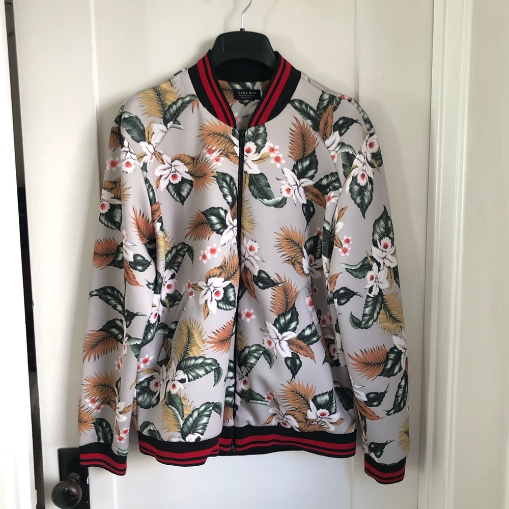 Zara bomber jacket xl neoprene